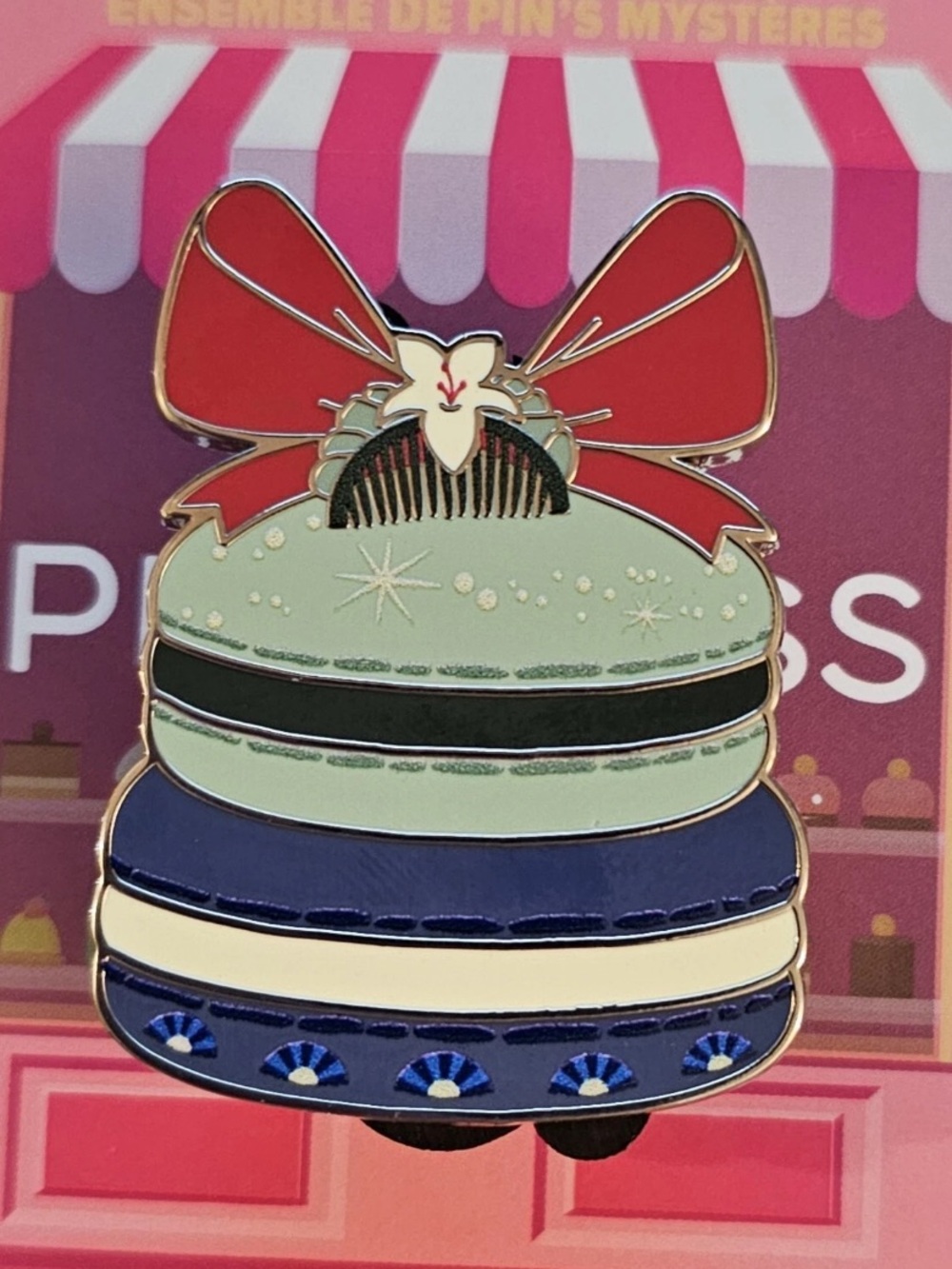 Disney Red Green Blue Macaron Stack Brooch